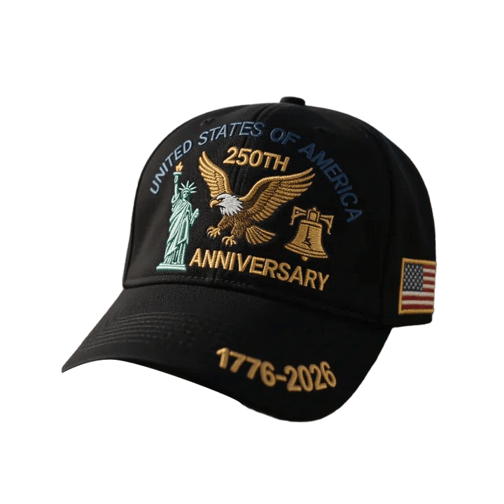 Baseball Cap Patriotic Hat Embroidered American Flag Curved Brim Structured