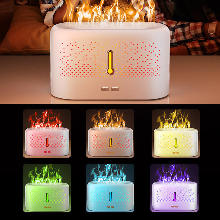 Ultrasonic flame diffuser with scented oil included, 200 ml tank