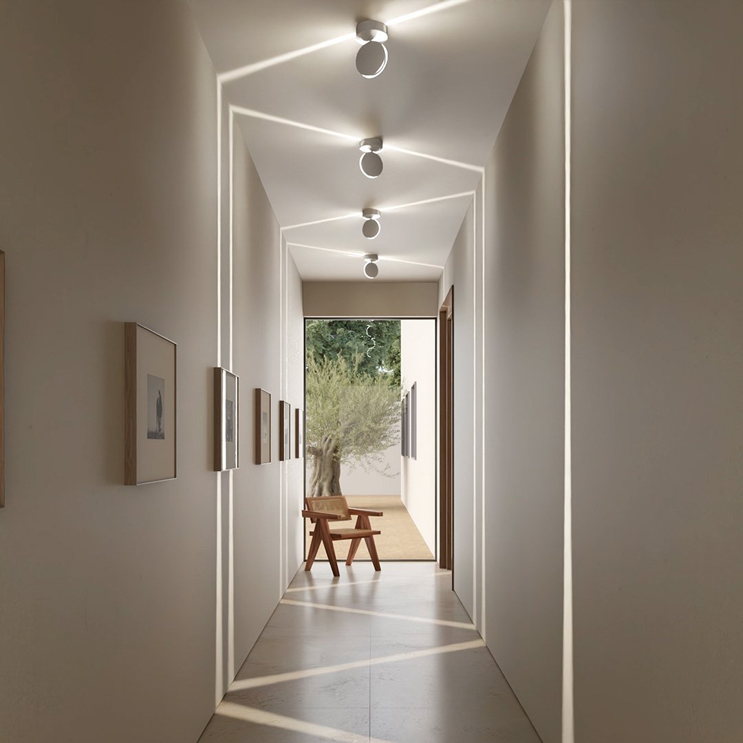 LED Wall Light with Spot Function | 360° Rotating Head | Square Light Cone