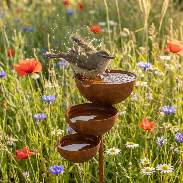 Three-tier bird bath | Bring your garden to life every morning
