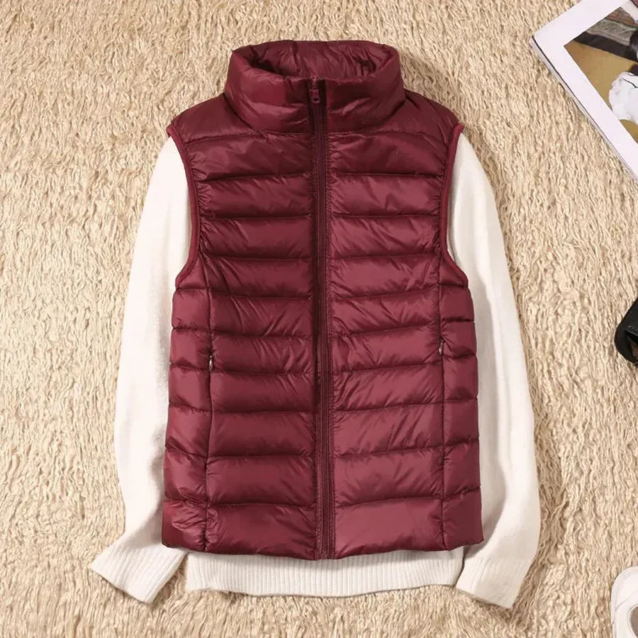 Wind-resistant Women's Bodywarmer with Zipper
