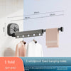 Foldaway drying rack with suction cup, no drilling into the wall