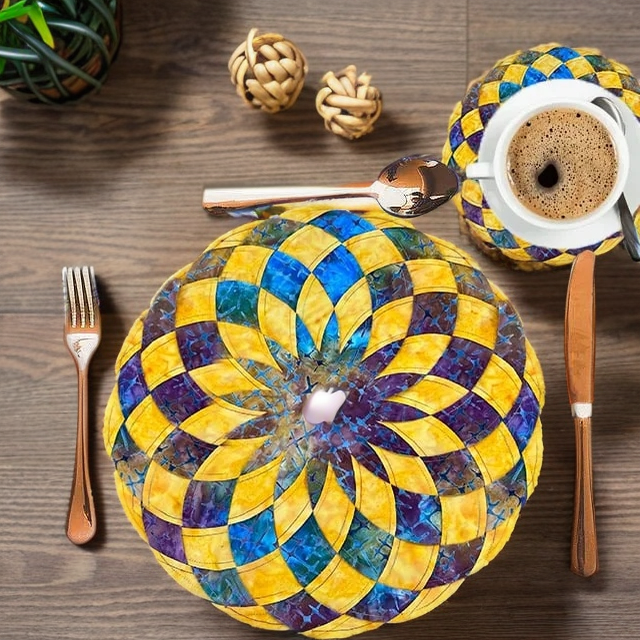 Sewing templates for fabric placemats - easy set for handmade table decor