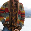Men’s Striped Cardigan  – Relaxed Knit with Colorful Flair