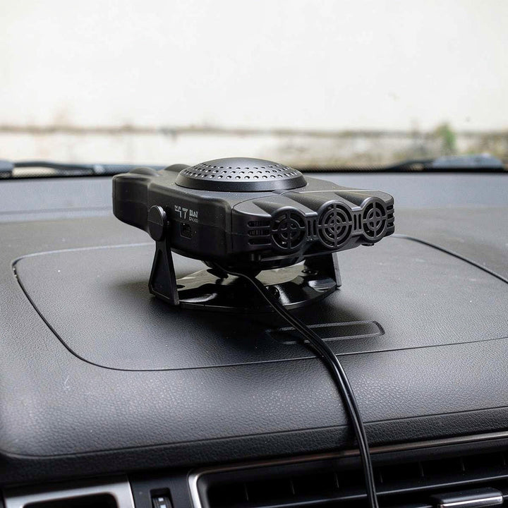 Portable 2-in-1 car heater and cooling fan with three vents