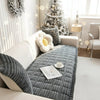 Couch Cover Sofa Seat Cushion Padded Plush Quilted Ribbed Runner Microfiber