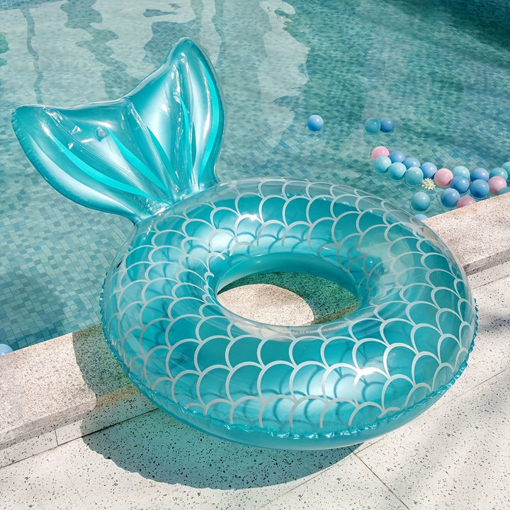 Inflatable Mermaid Shell Float – Ergonomic Design with Pillow