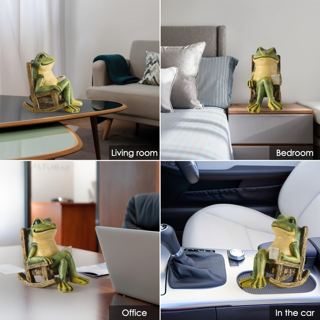 Relaxed Frog Solar Sculpture – Atmospheric and Weather-Resistant