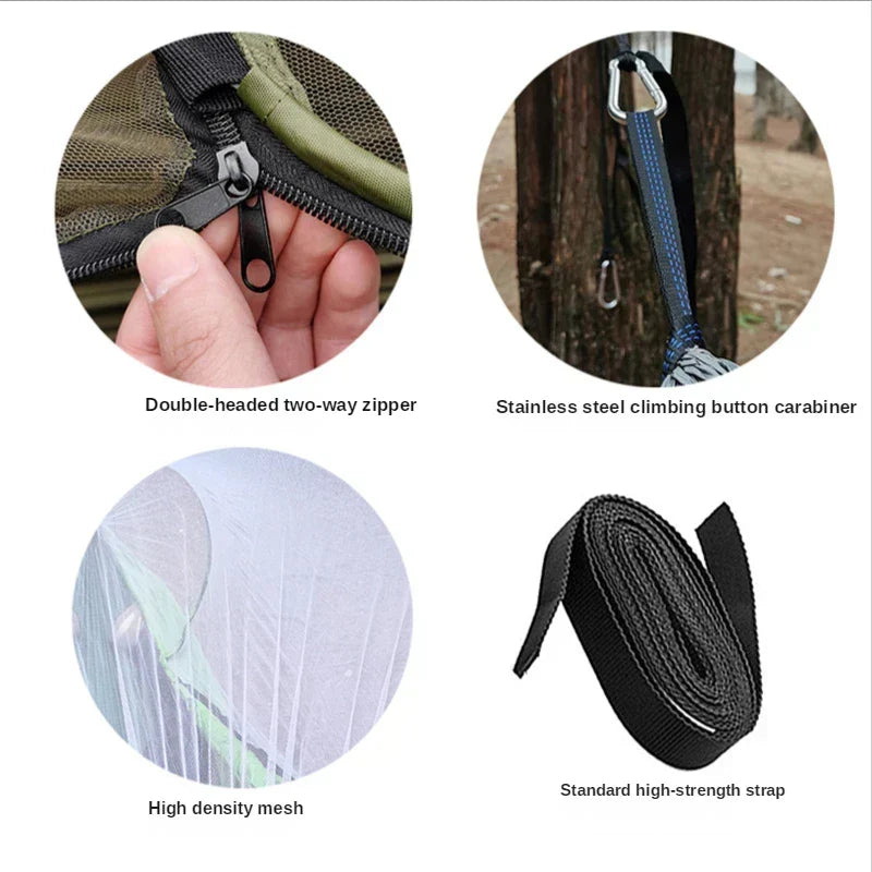 Outdoor Hammock with Mosquito Net – SkyNest