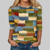 Multicolor Block Crew-Neck Tee – Loose Fit for Everyday Statement