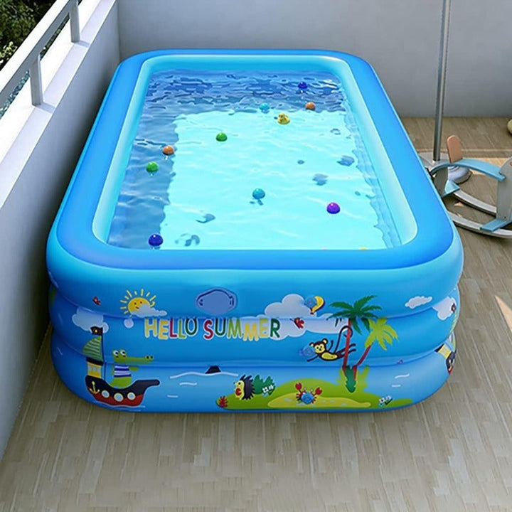 Ocean Splash Inflatable Paddling Pool for Kids – Thick PVC for Garden Fun