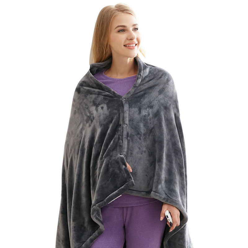 Electric coral fleece throw with USB, 150 × 85 cm
