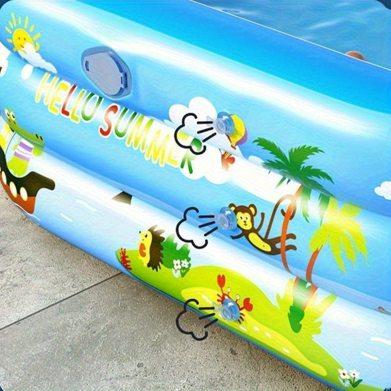 Ocean Splash Inflatable Paddling Pool for Kids – Thick PVC for Garden Fun