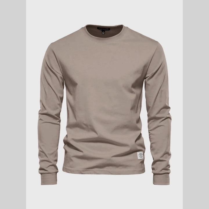 Men’s Long-Sleeved Round-Neck Shirt – Classic Everyday Style