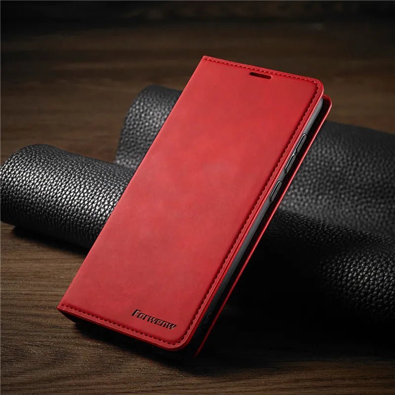 Premium Leather Magnetic iPhone Case for Men and Women