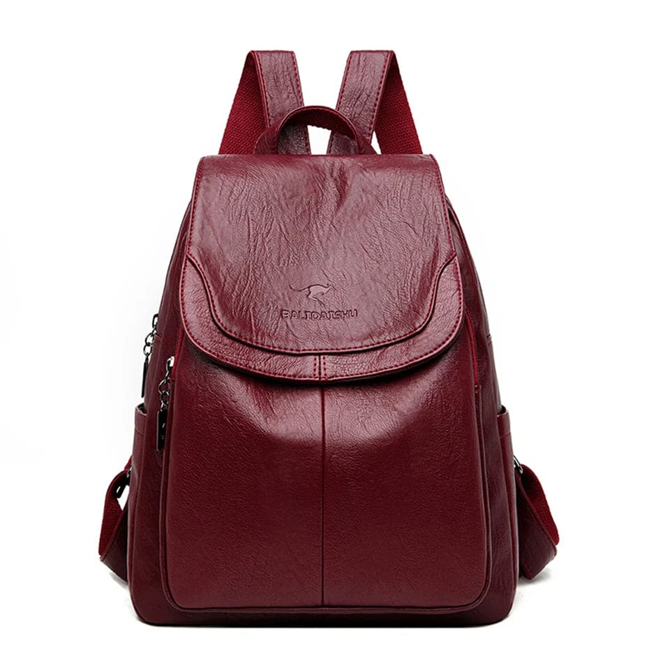 Leather Backpack for Women - Vegan Leather - Practical & Stylish