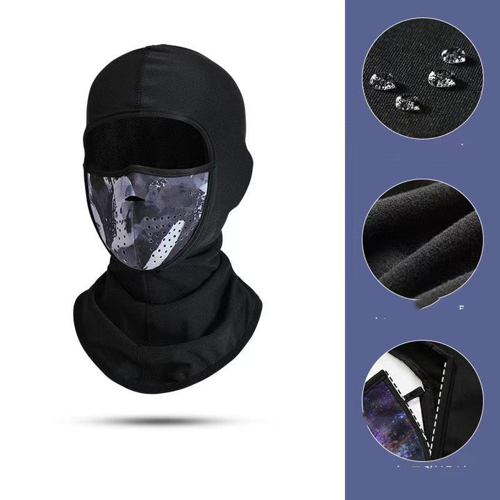 Ski mask for nose and mouth – warm, windproof, with drawstring