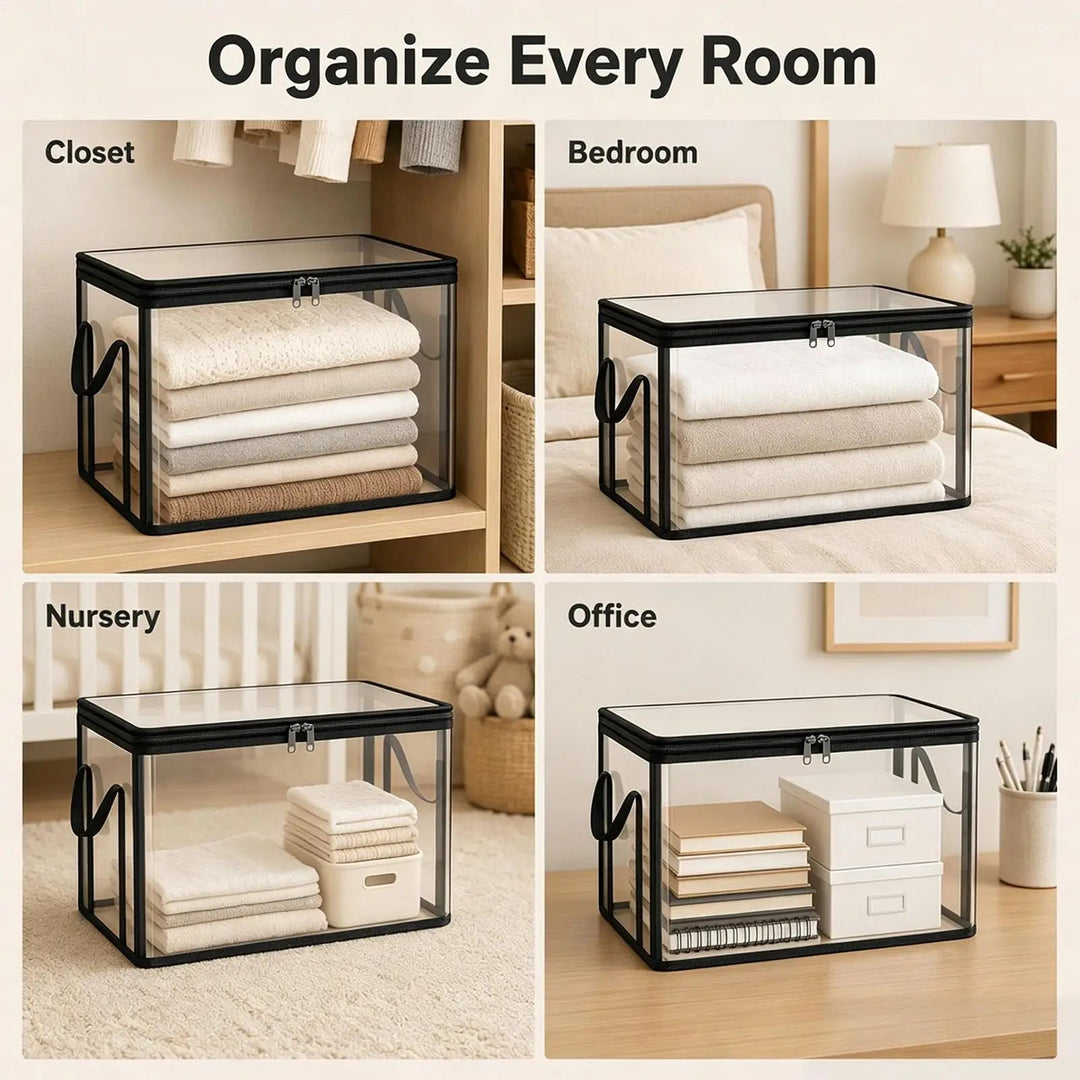 Transparent Storage Bags – Wardrobe and Moving Organiser