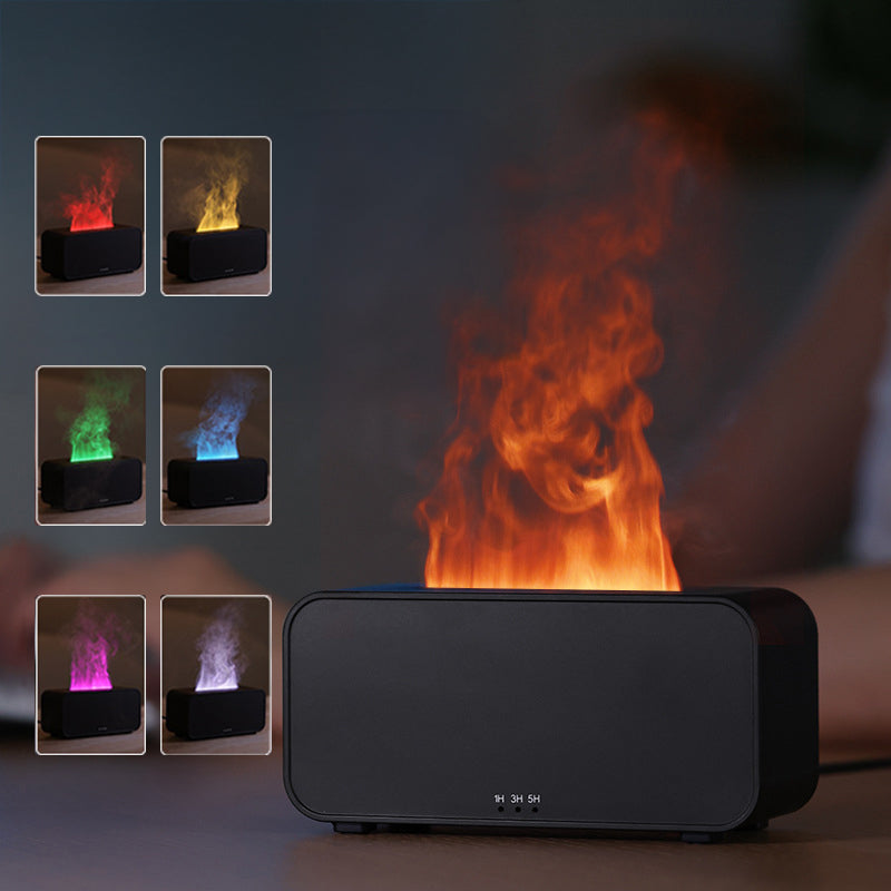 Flame humidifier with jellyfish rings and timer, 120 ml