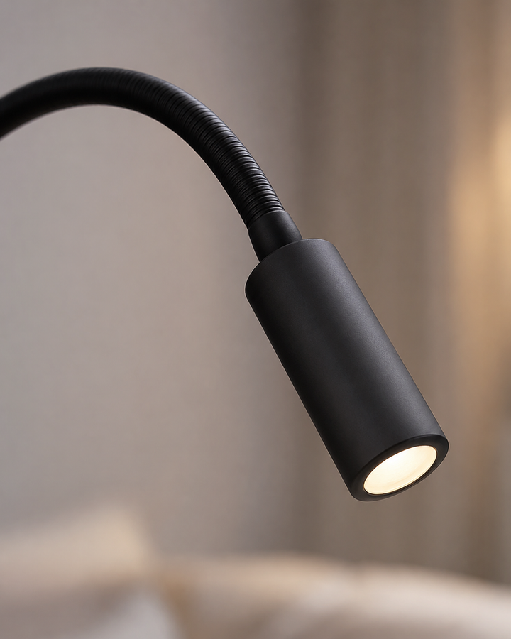 Flexible Gooseneck Wall Lamp – Adjustable Modern Reading Light for Bed and Sofa