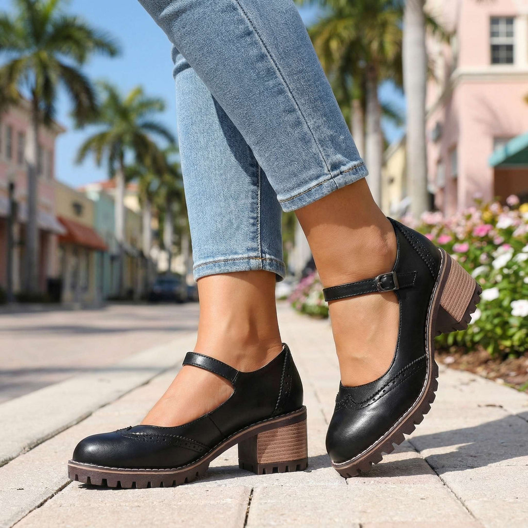 Women's Mary Jane Comfort Heels – Vintage-Style Shoes