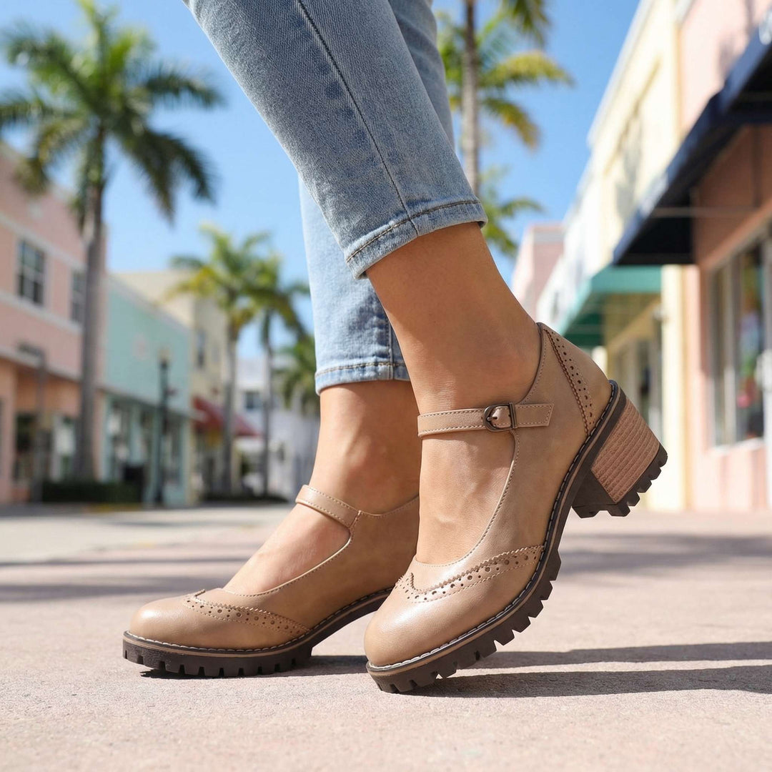 Women's Mary Jane Comfort Heels – Vintage-Style Shoes