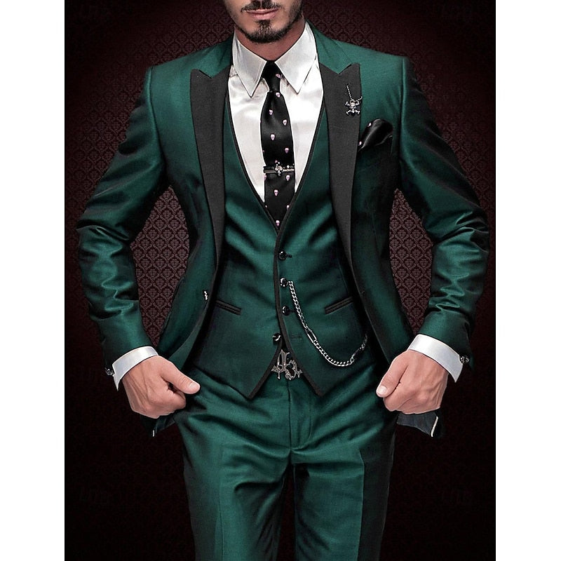 Elegant, tailored three-piece men's suit set for special occasions