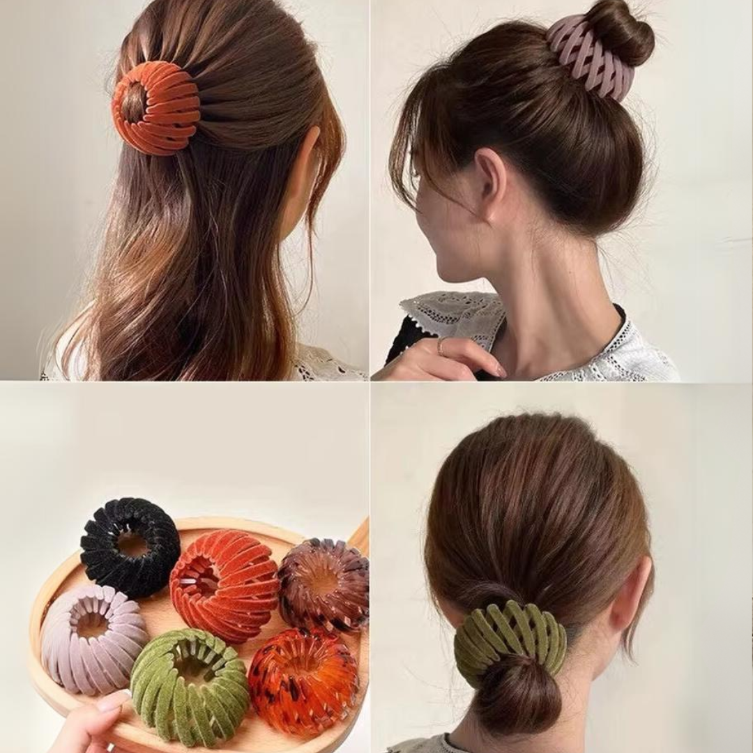 Elegant Bird's Nest Hair Clips - Set of 3
