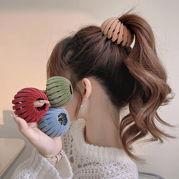 Elegant Bird's Nest Hair Clips - Set of 3