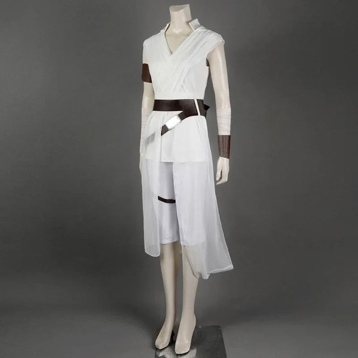 Halloween Cosplay Costume with Draped Tunic Cropped Pants and Faux-Leather Belt