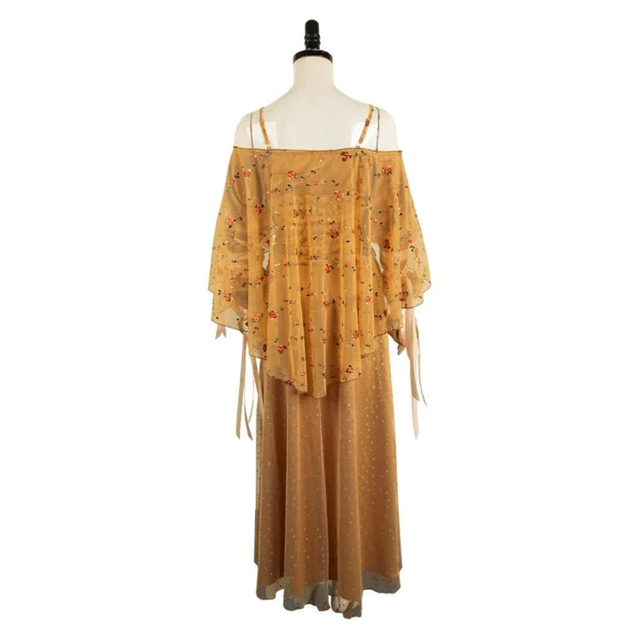 Halloween Plus Size Medieval Dress Costume with Embroidered Bodice and Glitter Tulle Skirt