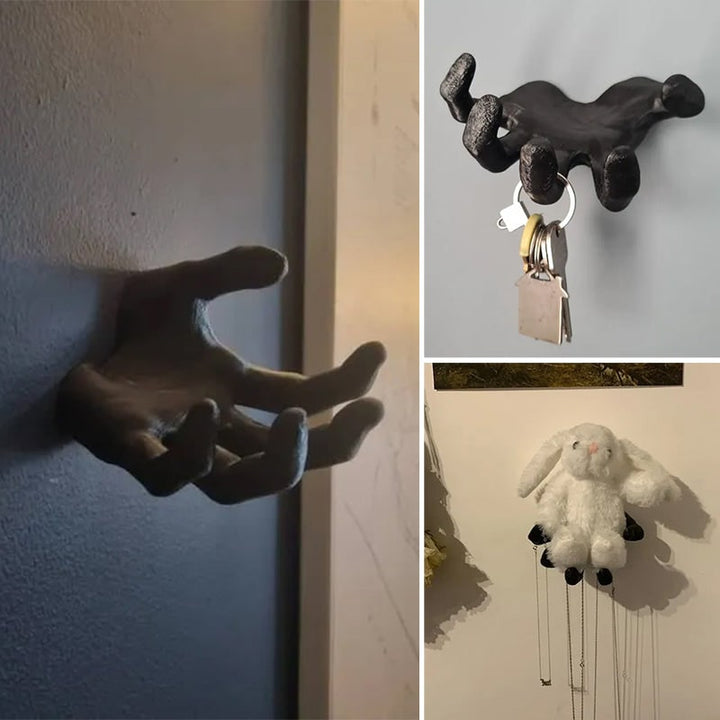 Halloween Scary Hand Wall Hook for Coats and Jackets with Key Holder Chain