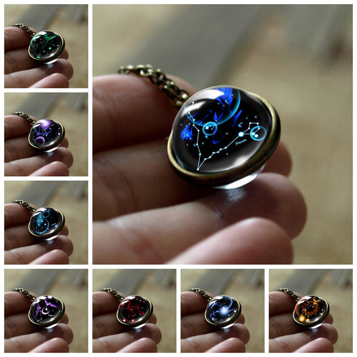 Glass Pendant of the 12 Zodiac Signs Protection – Sofia
