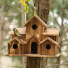 Handmade Wooden Birdhouse - 6 Holes - Sustainable Design