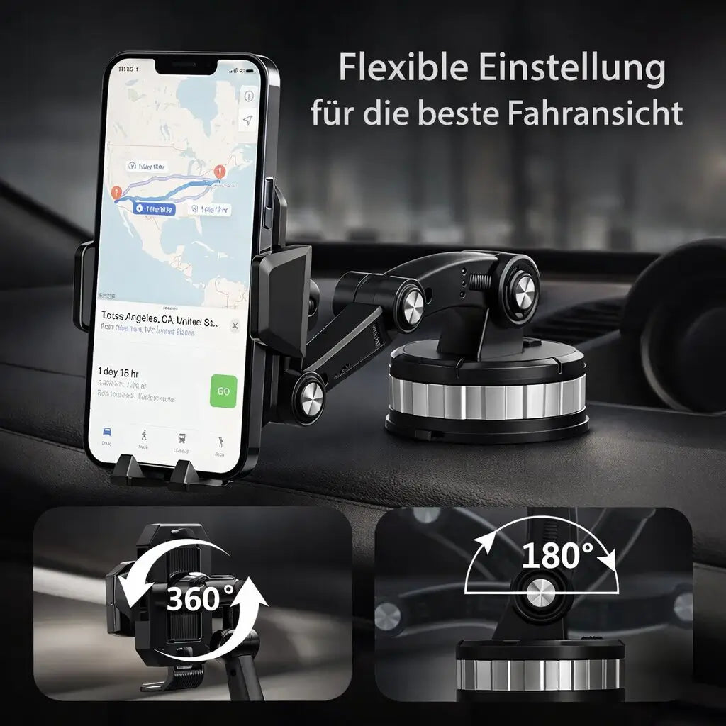 Suction Car Phone Holder | 360° Rotatable Mount for Dashboard and Windscreen