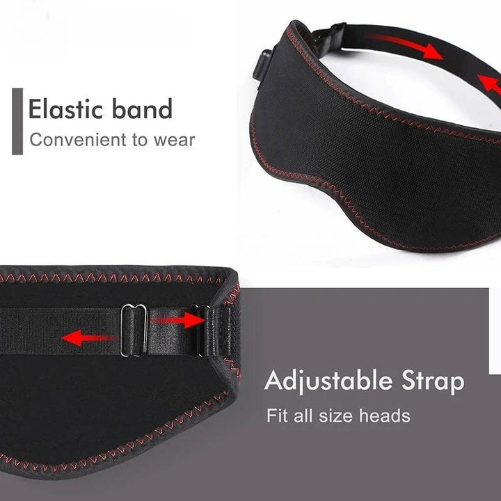 Heated Eye Mask for Sleep and Under with Adjustable Elastic Strap and USB Power Heatable