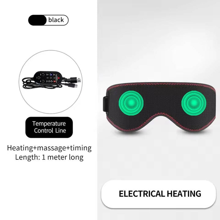 Heated Eye Mask for Sleep and Under with Adjustable Elastic Strap and USB Power Heatable