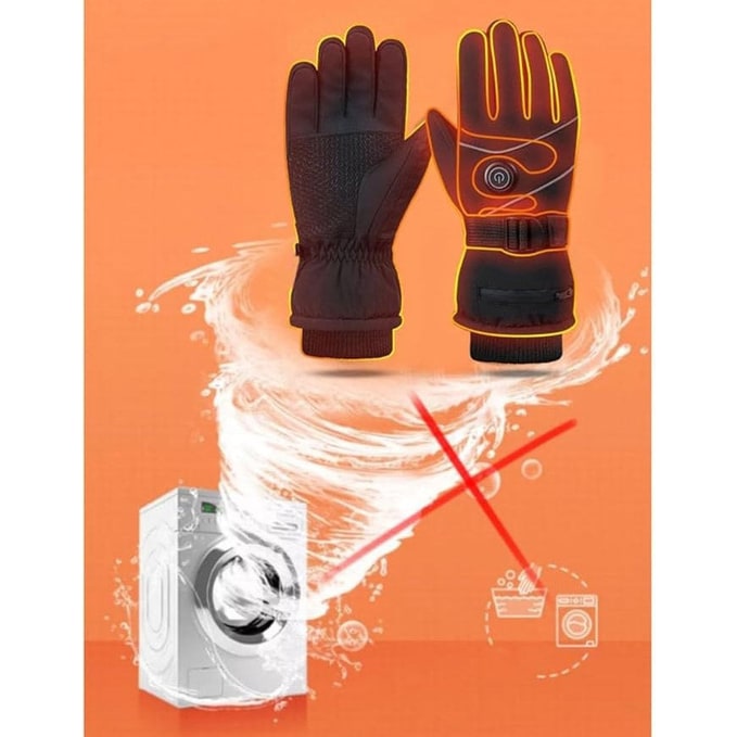 Rechargeable heated gloves with fleece and touchscreen
