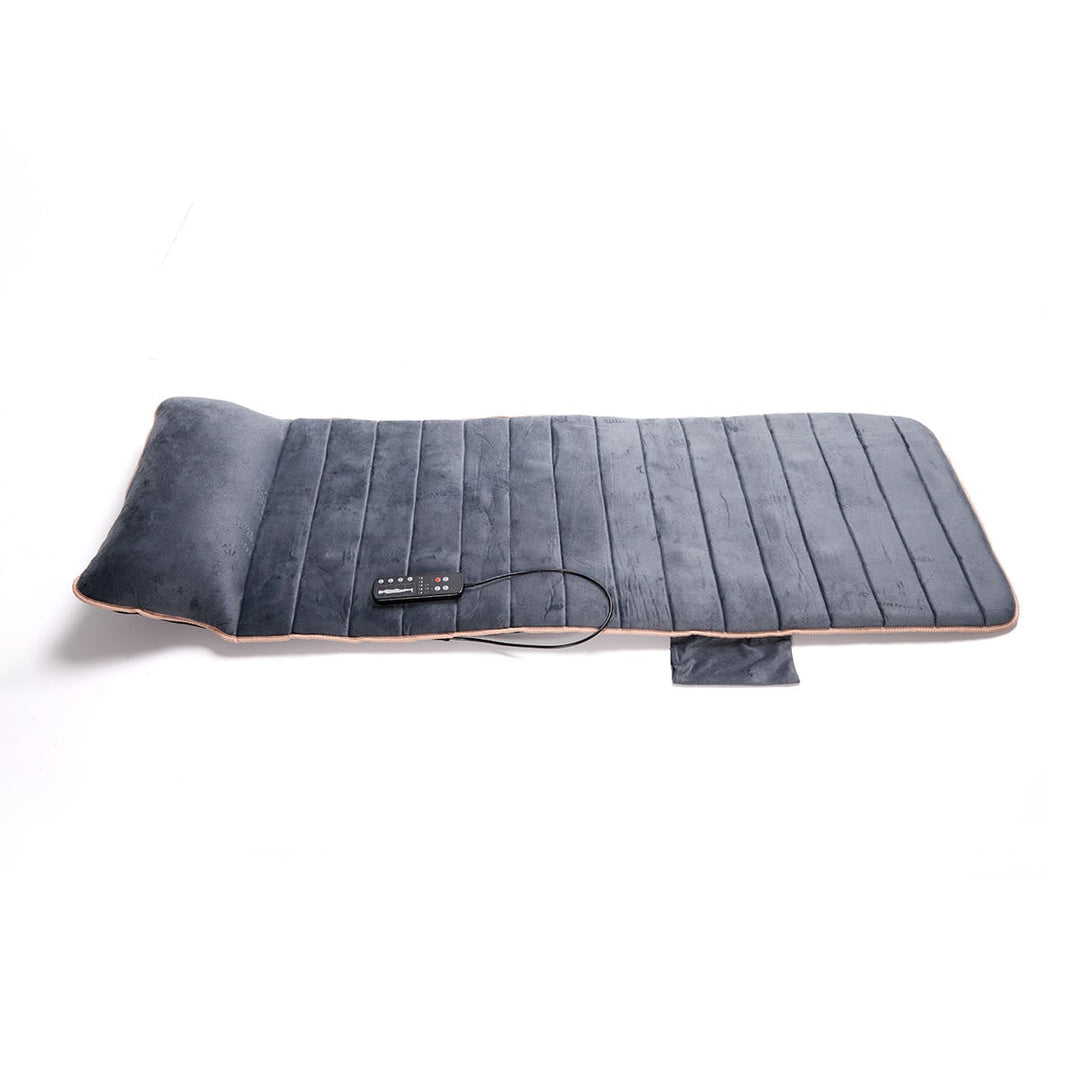 Heated Vibrating Full Body Electric Massage Mat with Wired Remote and Pillow