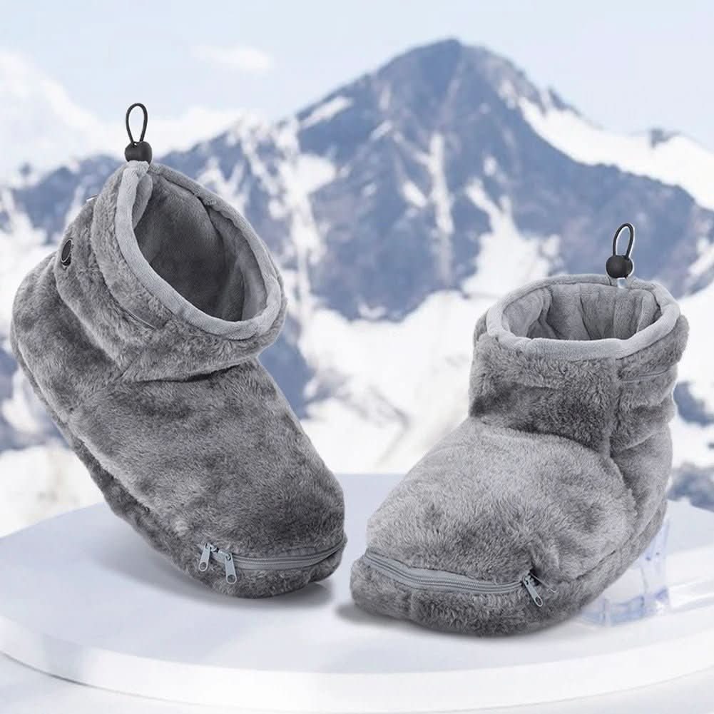 Heated Winter Slippers with USB Warming Plush Bootie and Arch Support