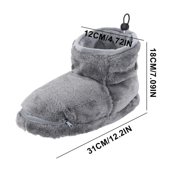 Heated Winter Slippers with USB Warming Plush Bootie and Arch Support