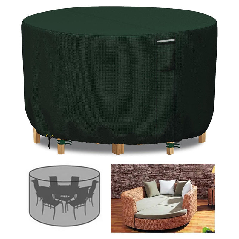 Sturdy Cover for Round Patio Furniture with Vent