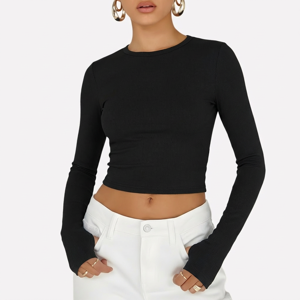 Women’s Long Sleeve Crop Top