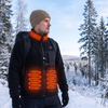 Heated fleece jacket with 4 heating zones and USB