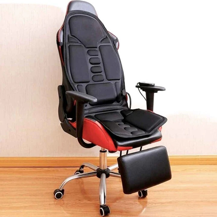 Massage seat cushion for your chair with vibration and warm neck pillow