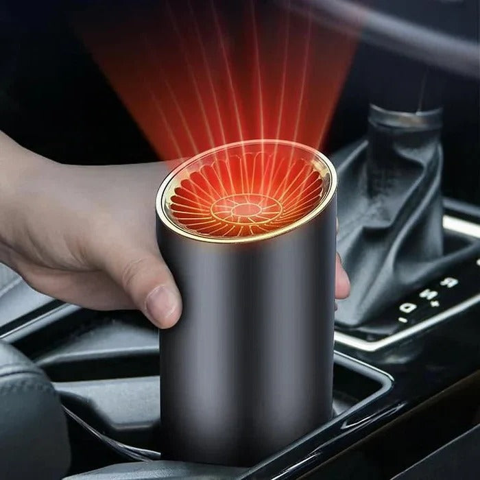 Compact 12V car heater that quickly defrosts your windscreen