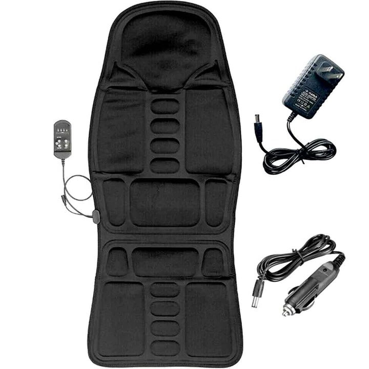 Full-back massage cushion with heat for neck and back