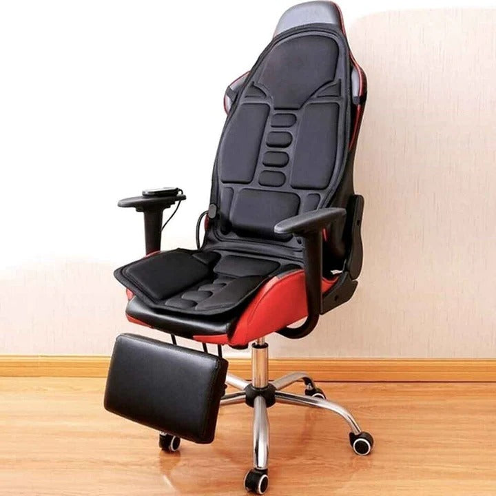 Full-back massage cushion with heat for neck and back