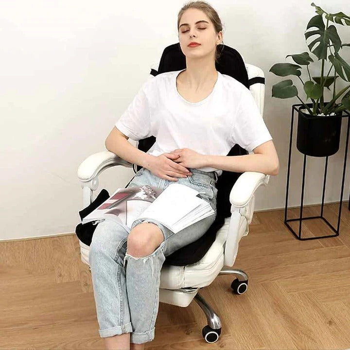 Full-back massage cushion with heat for neck and back