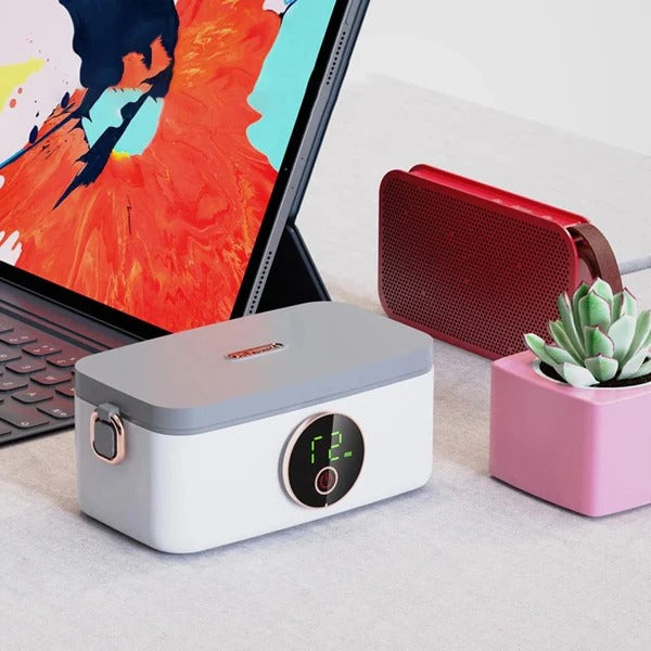 Wireless heated lunch box with 16,000 mAh battery and five settings